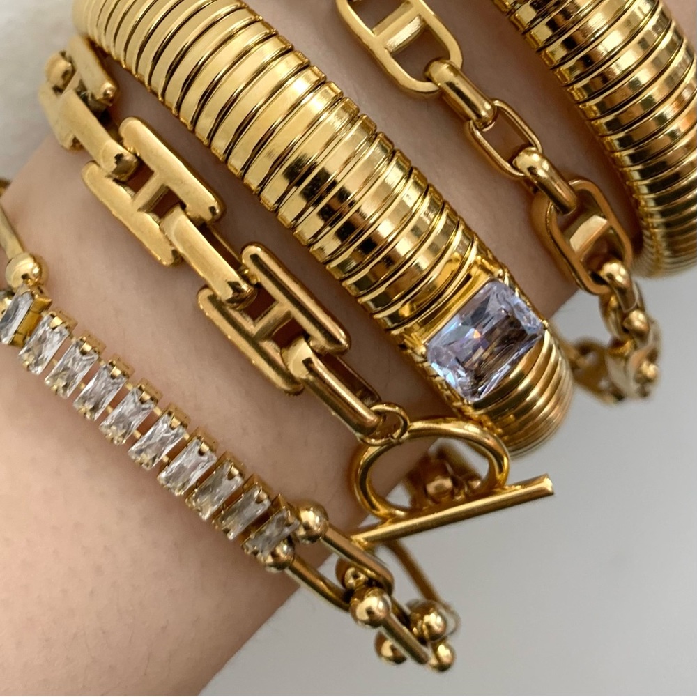 18k Gold Plated Bracelet/Bangle - Crystal💎 - Picture 5 of 5